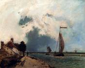 L Arrivee Au Port - 约翰·巴托特·琼坎